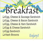 Check-Off Breakfast Sandwich Food Information Labels - 2 1/2" L x 2 1/8" H | 1000 Per Roll