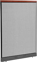 Global Industrial 48-1/4"W x 65-1/2"H Deluxe Office Partition Panel with Pass Thru Cable, Gray