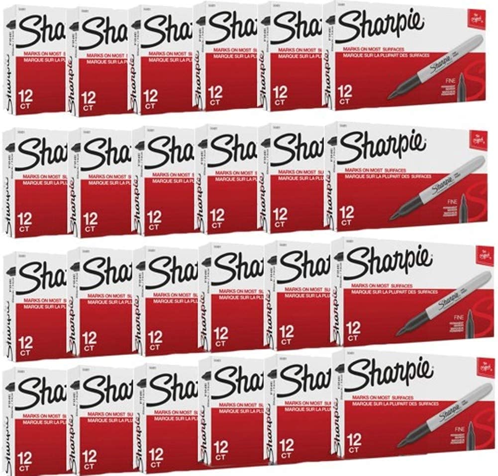 Permanent Fine Point Marker by Sharpie – 1 Count (Pack of 288), Plastic, black, Pack of 288, Model SAN30001
