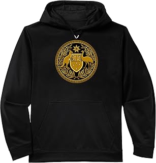 australian coat of arms kangaroo emu heraldry Performance Hoodie