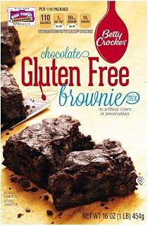 Betty Crocker Brownie Mix Gluten Free, 16-Ounce Boxes (Pack of 6)