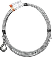 Galvanized Wire Rope Assembly, 3/16in. x 80ft.L, Model# OZGAL.19-80B