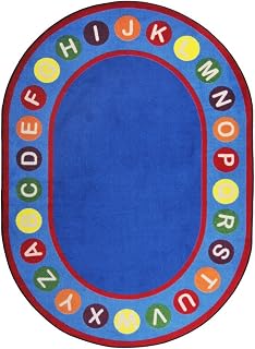 Joy Carpets Kid Essentials Alphabet Spots Blue/Red Area Rug