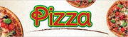 Winco EDM-2PZS, 5-3/4" X 16-1/8" Rectangular Plastic Pizza Sign for EDM-2, Food Display, Pizza Merchandiser