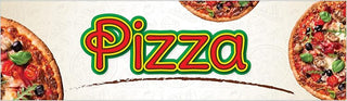 Winco EDM-2PZS, 5-3/4" X 16-1/8" Rectangular Plastic Pizza Sign for EDM-2, Food Display, Pizza Merchandiser