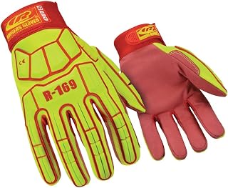 Ansell RINGERS R-169 Industrial Gloves - Size 11, Red (Pack of 1)