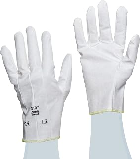 Ansell STD 1-124 Vinyl Glove, Cut Resistant, Cut and Sewn Coated on Interlock Knit Liner, Small, Size 7 (Pack of 12 Pairs)