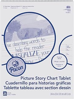 Pacon PACMMK07430 Chart Tablet, Picture Story, 24" x 32", White, 25 Sheets