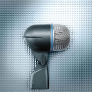 Kick Drum Microphone - Supercardioid Dynamic Mic with High Output Neodymium Element by Shure – 4.10, Alloy Steel, Silver, Model Beta 52A