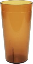 Thunder Group PLTHTB020A Tumbler, 20 oz., Textured Exterior, Scratch and Impact Resistant, Stackable, Dishwasher Safe, Plastic, Amber, Pack of 12