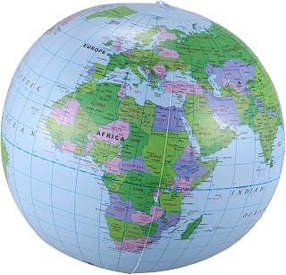 Inflatable Globe Tellurion Geography Balloon Water 40 cm