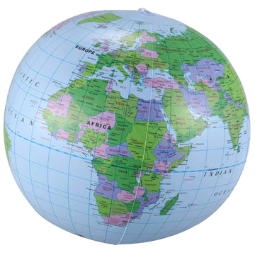 Inflatable Globe Tellurion Geography Balloon Water 40 cm by Hbaebdoo – Large, Polyvinyl Chloride (PVC), Multicolor, Model 067039