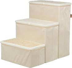 TRIXIE 3-Step Velour Pet Stairs, Beige