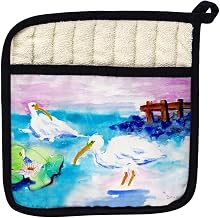 Betsy Drake PT379 Betsys White Ibis Pot Holder