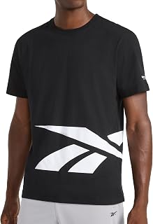 Reebok Men's Big Short Sleeve Crewneck T-Shirt, Standard Fit, Lightweight Cotton-Poly Jersey Fabric