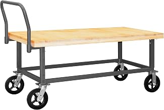 Durham WHPTA-WD-3060-8MR-95 Platform Truck, Work Height, Adjustable, 26.75" Height, 30" width, 63.75" Length