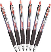 Uni-Ball Signo Gel 207 Rollerball Pens, 0.7mm, Medium Point, 6-Count (Red)