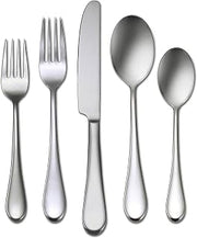 Oneida Icarus 20 Piece Flatware Set, Service For 4 | silver, dishwasher safe | includes knives, forks, and spoons | heavy duty, cutlery set, utensil set, wedding silverware