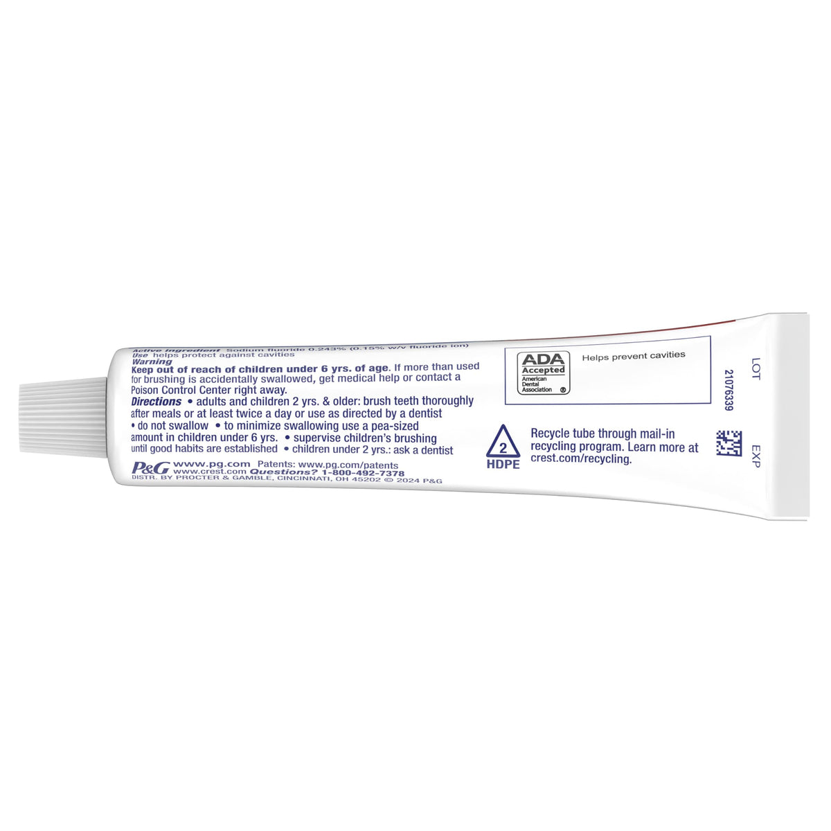 Cavity Protection Toothpaste by Crest – 100.82 Ounce (Pack of 1), White
