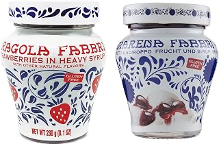 Amarena Fabbri Wild Cherries & Fabbri Strawberries Combo, 8oz each