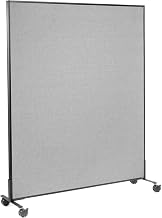 Global Industrial 60-1/4"W x 99" H Mobile Office Partition Panel, Gray