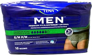 Johnson & Johnson 081780 Tena Incontinence Men Super Plus Protective Underwear, Medium/Large, 16 Count per Unit (Pack of 64)