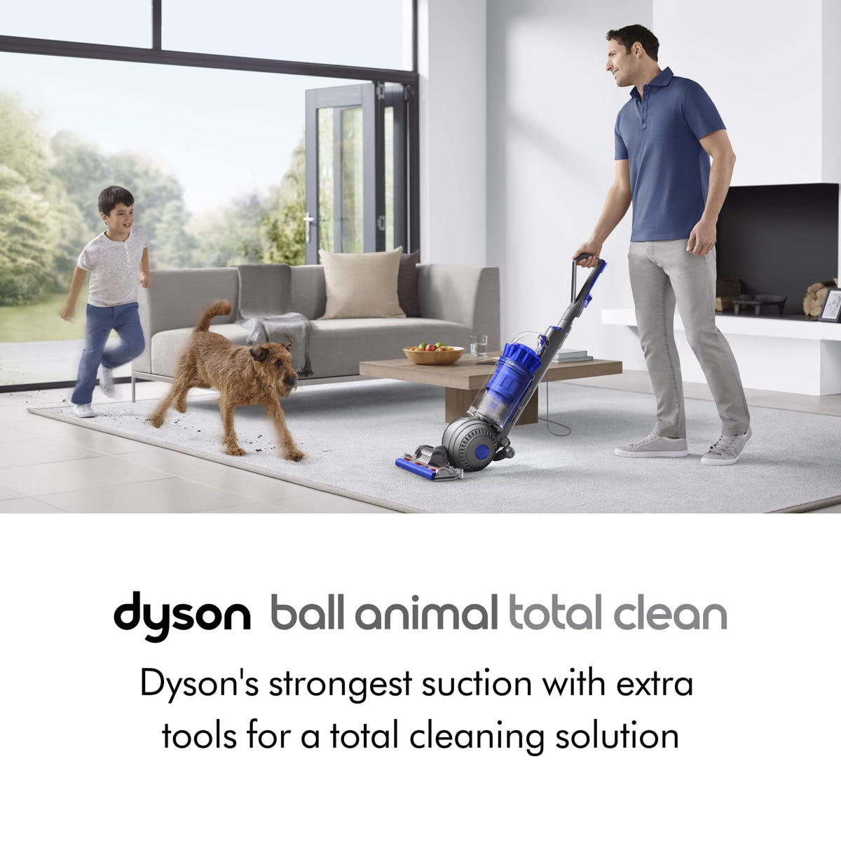 Ball Animal Total Clean Upright Vacuum by Dyson – 0.45 gallons, Blue/Blue, Model 447967-01-cr