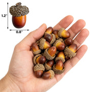 Cllayees Artificial Acorns, 120 Pack, Light Brown and Dark Brown