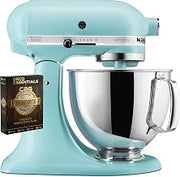 KitchenAid Artisan Series 5 Quart Tilt Head Stand Mixer with Pouring Shield KSM150PS, Mineral Water Bundle with Deco Essentials Exclusive CPS 1 Year Extended Protection Pack