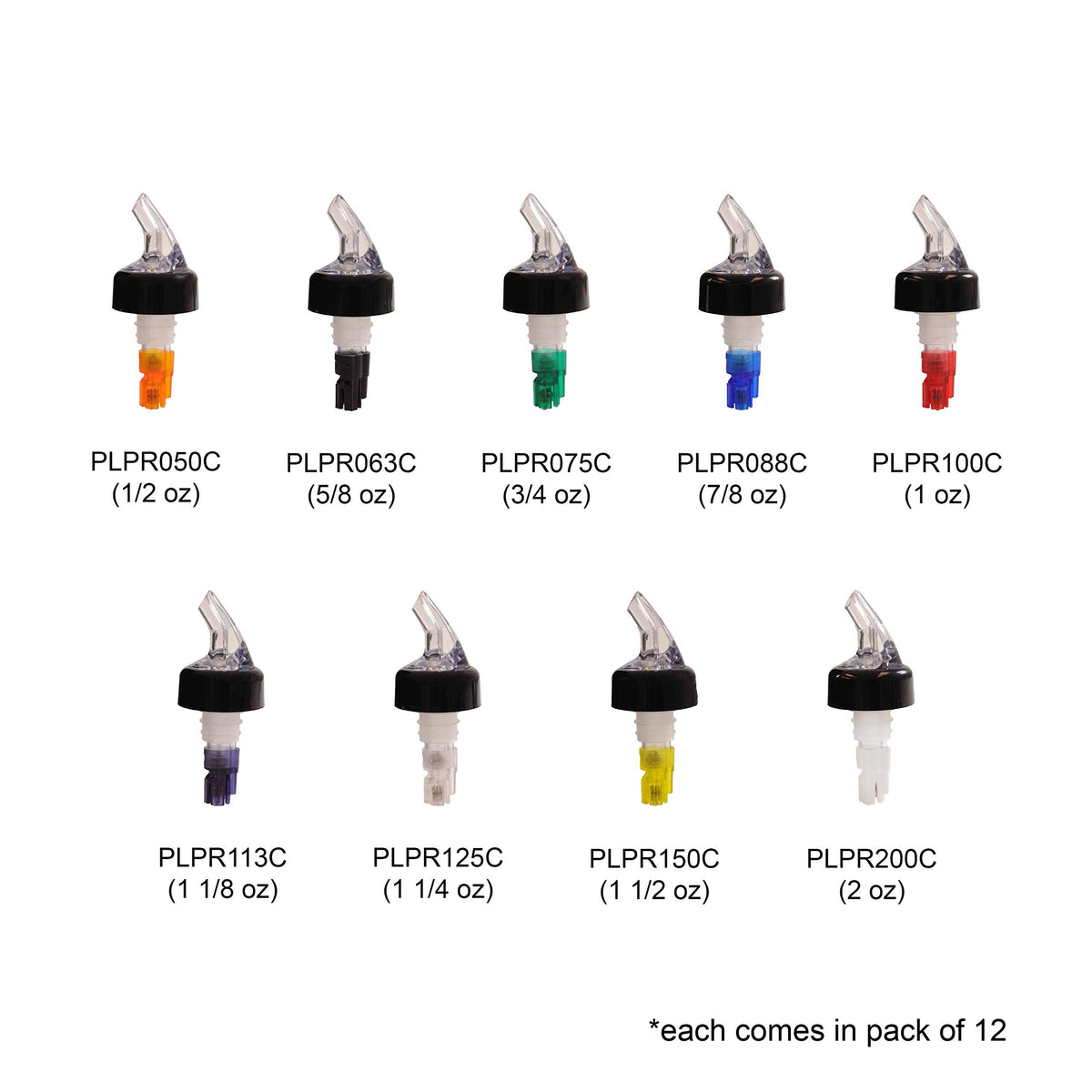 1 1/4 oz by Thunder Group – AS / AS / EVA / PETG, Clear, Pack of 12, Model PLPR125C