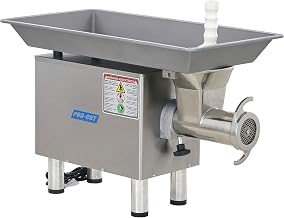 1 HP Motor 110V, 1 Phase, Stainless Steel Cabinet, HEADSTROCK, Auger and PAN, 1,700+ LBS/HR Grinding Capacity, Robust Headstock with Permanent AFFIXED Safety Guard. by PRO-CUT –