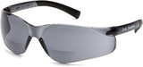 Pyramex S2520R25 Ztek Safety Glasses 2.5 Bifocal Reader Gray Lens Gray Frame ANSI Z87+