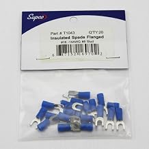 (20) Supco T1043 Insulated Spade Flanged 16-14 Gauge Wire #8 Stud New!