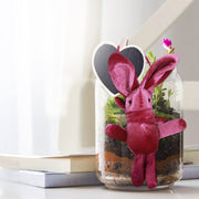 Ball Garland Glass Plush Rabbit Gift Rabbit Doll Decoration Pendant Easter Decoration Hangs Mini Valentine Gnomes (Red by Cakina – Glass