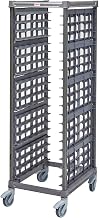 Cambro UPR1826FPA20580 Camshelving Ultimate Sheet Pan Rack - Full Size 20 Pan Capacity with Plastic Casters, Factory Assembled - Brushed Graphite Case of 1