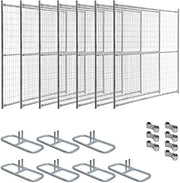 FenceScreen 6ft x 50ft Steel Welded Wire Temporary Fence Panel Kit - Includes Base Stand and Clamps - Easily Movable & Portable Fencing System