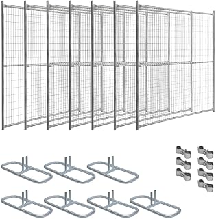 FenceScreen 6ft x 50ft Steel Welded Wire Temporary Fence Panel Kit - Includes Base Stand and Clamps - Easily Movable & Portable Fencing System