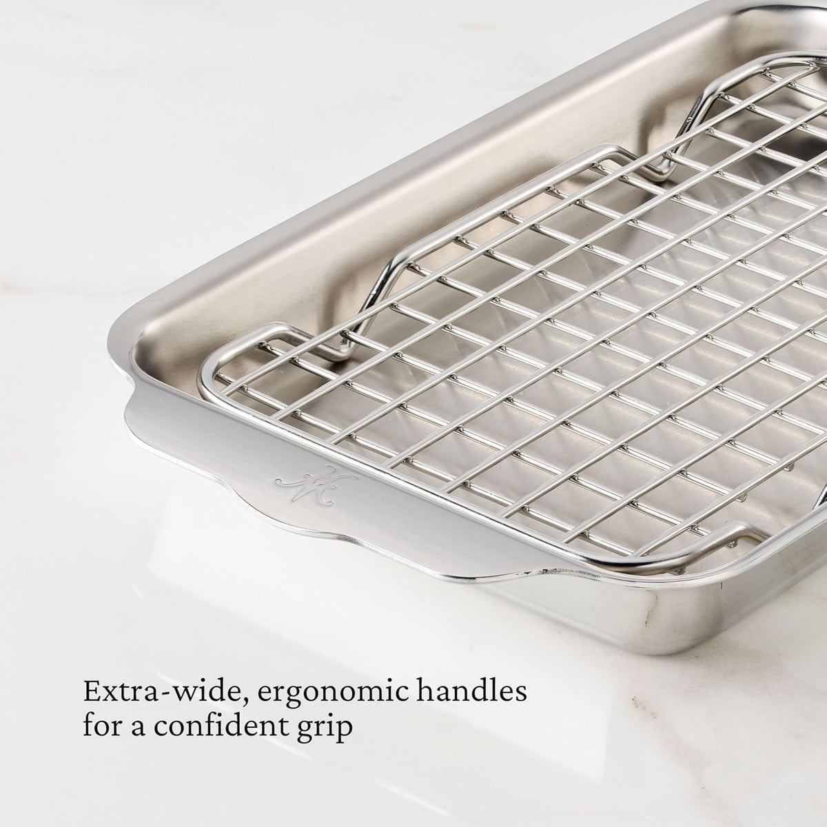 OvenBond Provisions Mini Eighth Sheet Pan & Rack Set by Hestan – Mini-Eighth – 6x9 inch, Stainless Steel, Multicolor, Model 54317