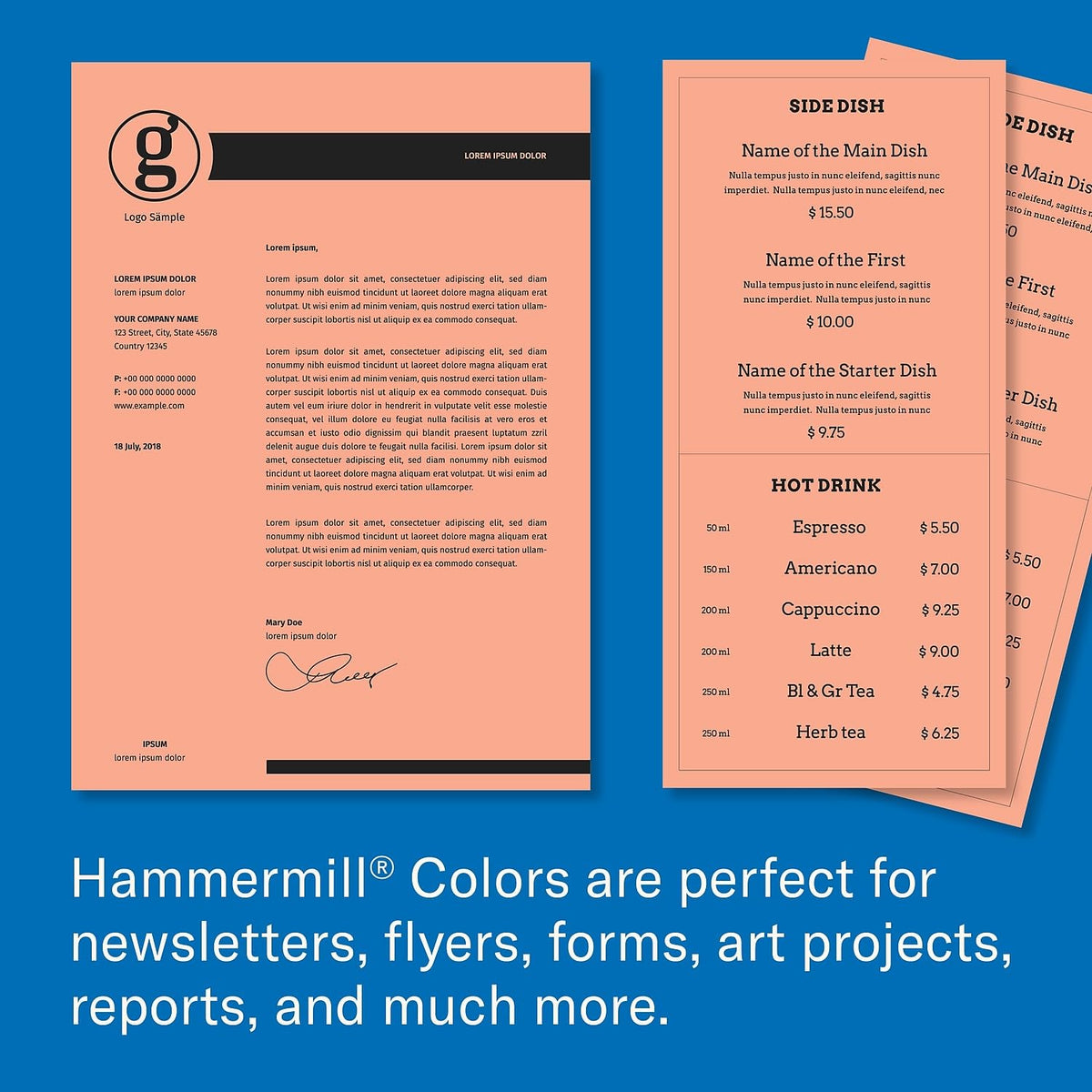 Colors Colored Paper by Hammermill – salmon, Model HAM103119CT