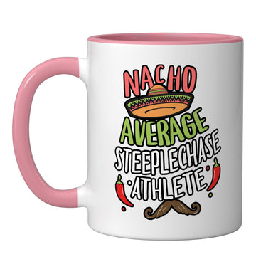 Nacho Average Steeplechase Athlete Cinco De Mayo Fiesta Ceramic Mug by Nacho Steeplechase Athlete Fiesta – 11 Ounces, 11 fluid_ounces, Ceramic, Model 65NJRQHW5C6USPinkWhite