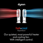 Hot+Cool™ HF1 Rapid React heater fan (White/Silver) by Dyson – Small, White/Silver, Model 602800-01