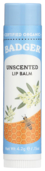 Lip Balm Stick by Badger – 0.15 Ounce (1 Count), Clear, Model 720101