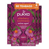 Elderberry & Echinacea Organic Herbal Tea by Pukka – 20 Count (Pack of 4), Pack of 4, Model 69632936
