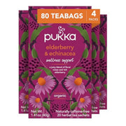 Elderberry & Echinacea Organic Herbal Tea by Pukka – 20 Count (Pack of 4), Pack of 4, Model 69632936