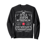 Anfim Name Its A Anfim Thing You Wouldn't Understand Sweatshirt by Funny Vintage Anfim Name T-Shirts And Gifts – Polyester, Black, Model JYQM24606Q3