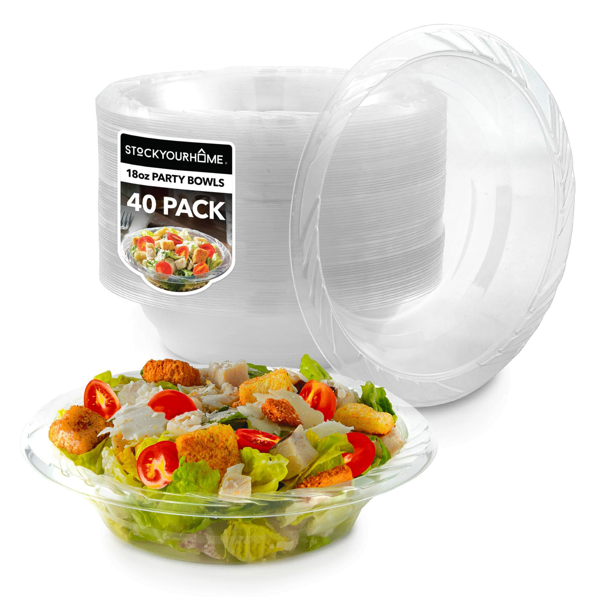 Stock Your Home 40 / 18 Oz / Transparent Bowls