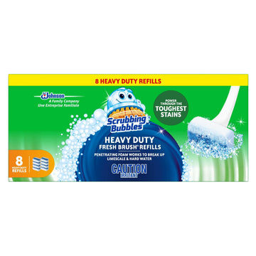 Fresh Toilet Brush Refills - 8 Counts by Scrubbing Bubbles – 1 Count (Pack of 8), Pack of 8, Model 656923