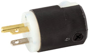 Lighting Straight Plug by Hubbell – Plastic, Black, White, Model 5266C