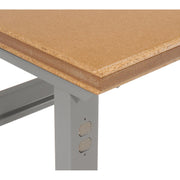 Adjustable Height Workbench C-Channel Leg by Global Industrial – 36"L x 72"W x 3"H, Steel, Gray, Model 183986