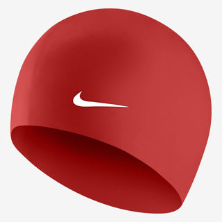 Silicone Solid Training Swim Cap by Nike – Silicone, Red, Model Nike Silicone Solid Training Swim Cap, University Red
